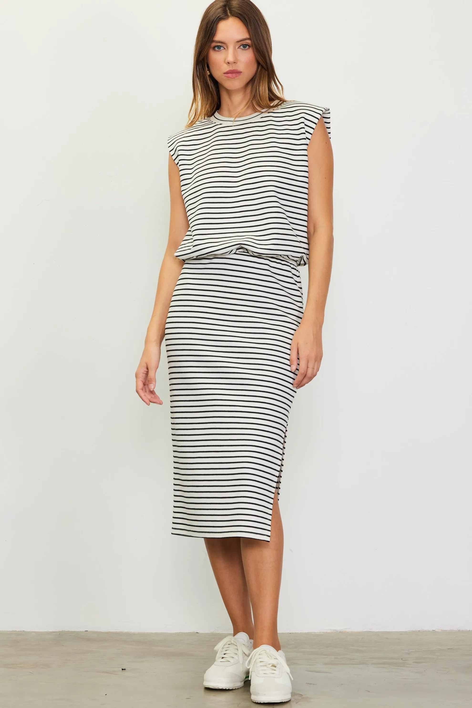 Striped Midi Skirt