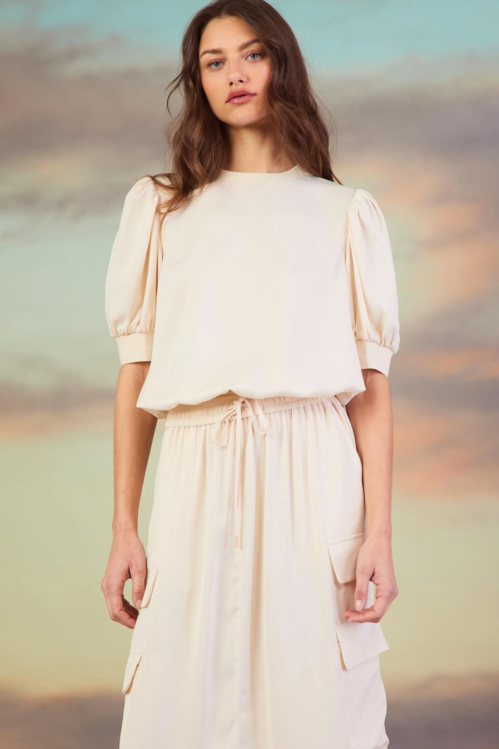 Bubble Sleeve Top