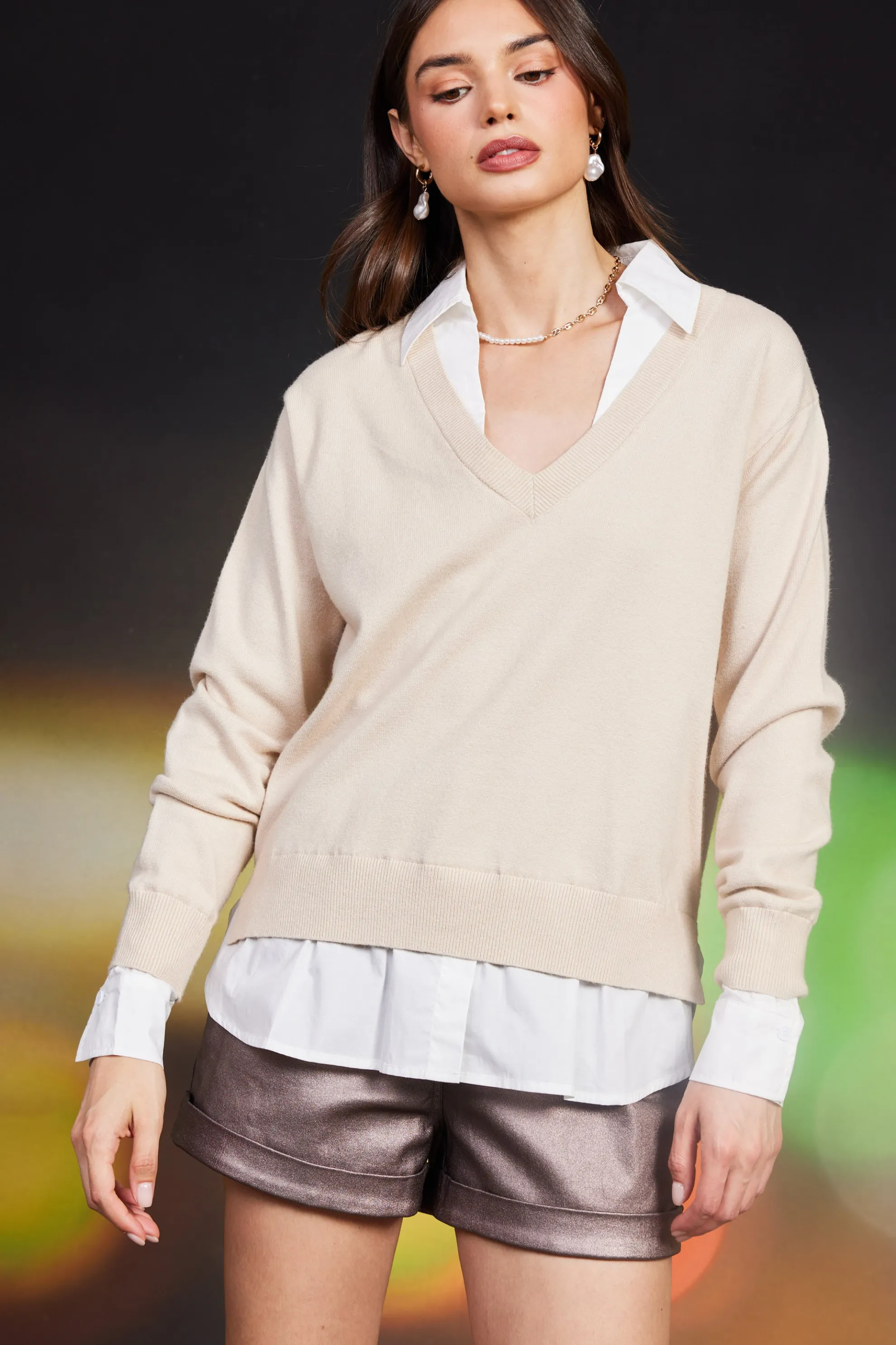 Blair Mixed Media Sweater