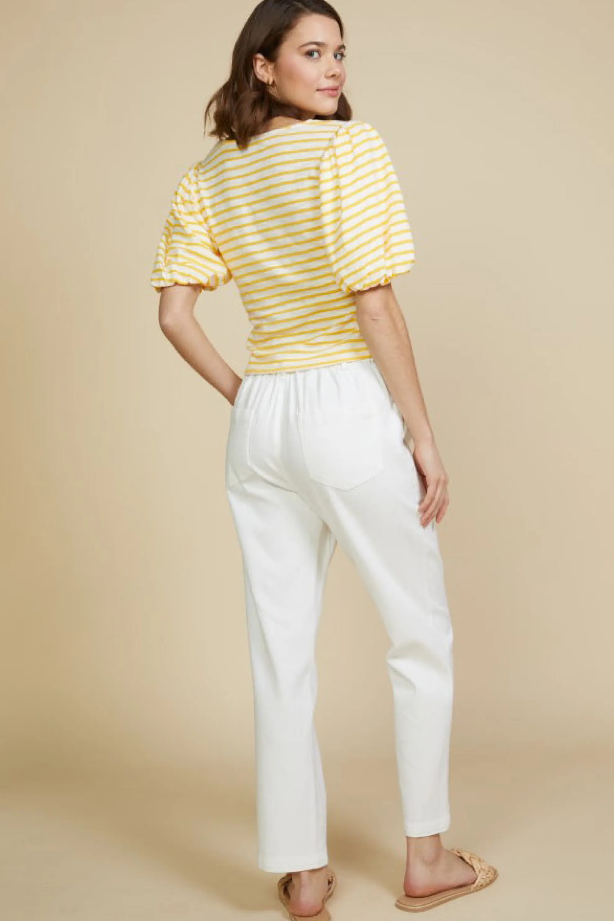 Square Neck Striped Top