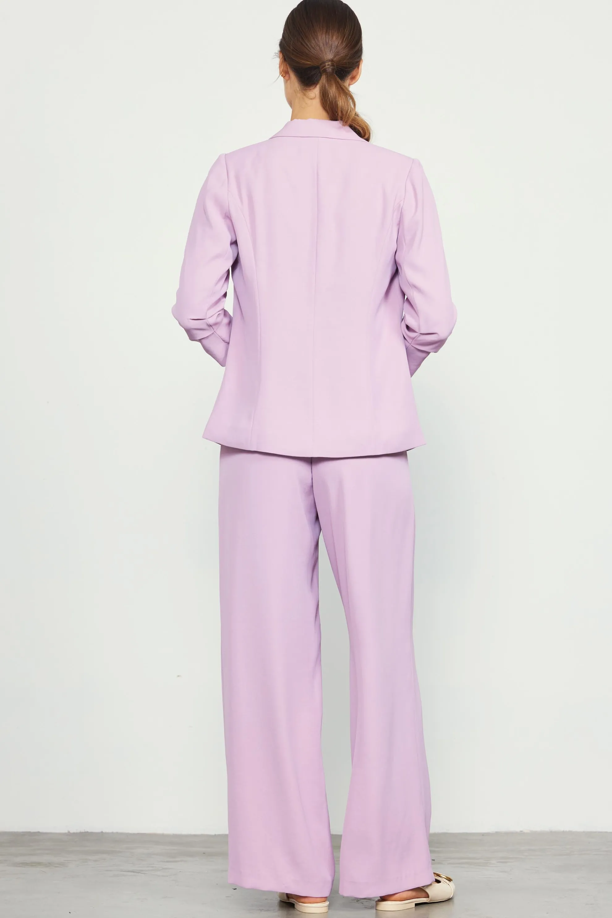 Recycled Shirred Sleeve Blazer