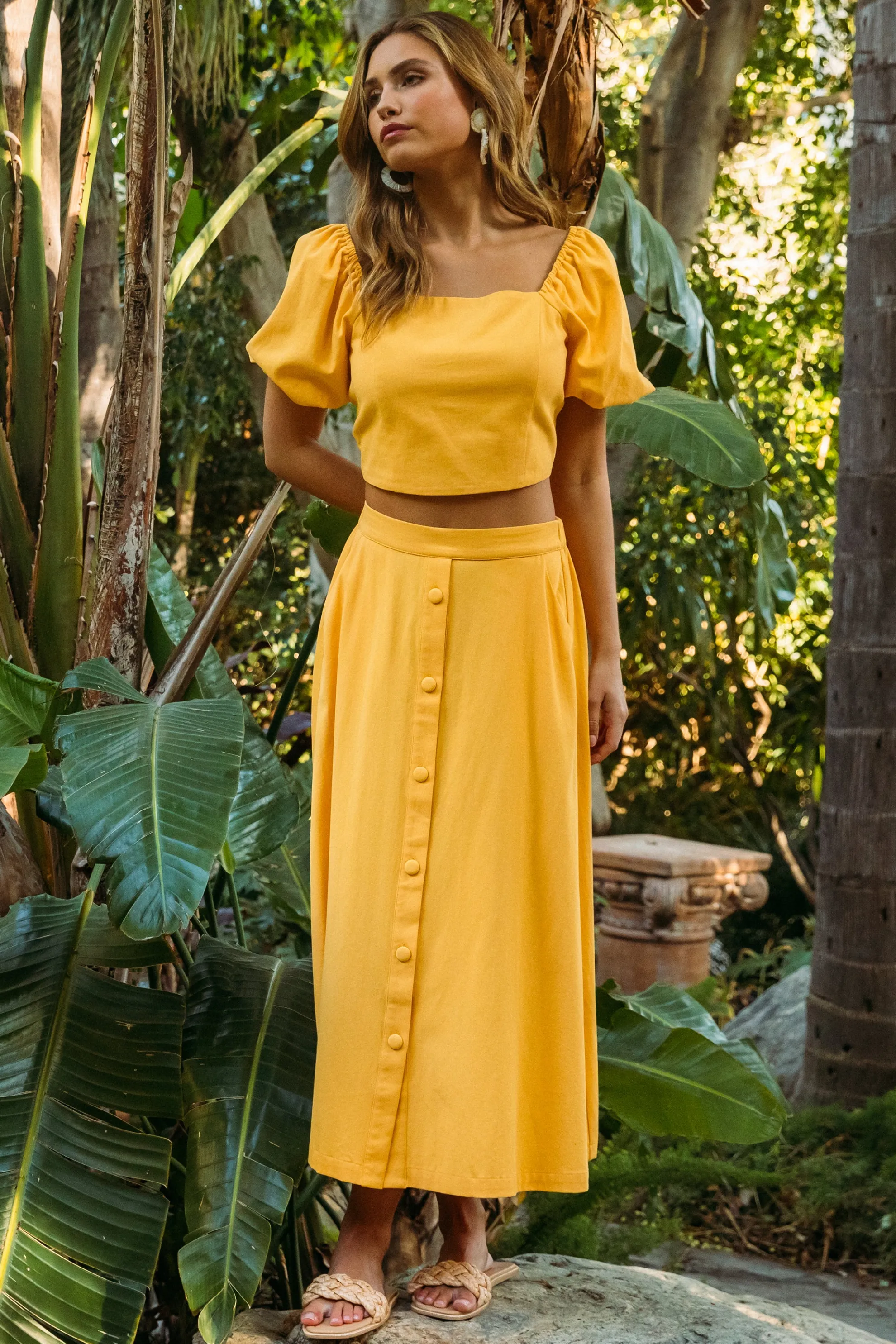 Button Down Maxi Skirt
