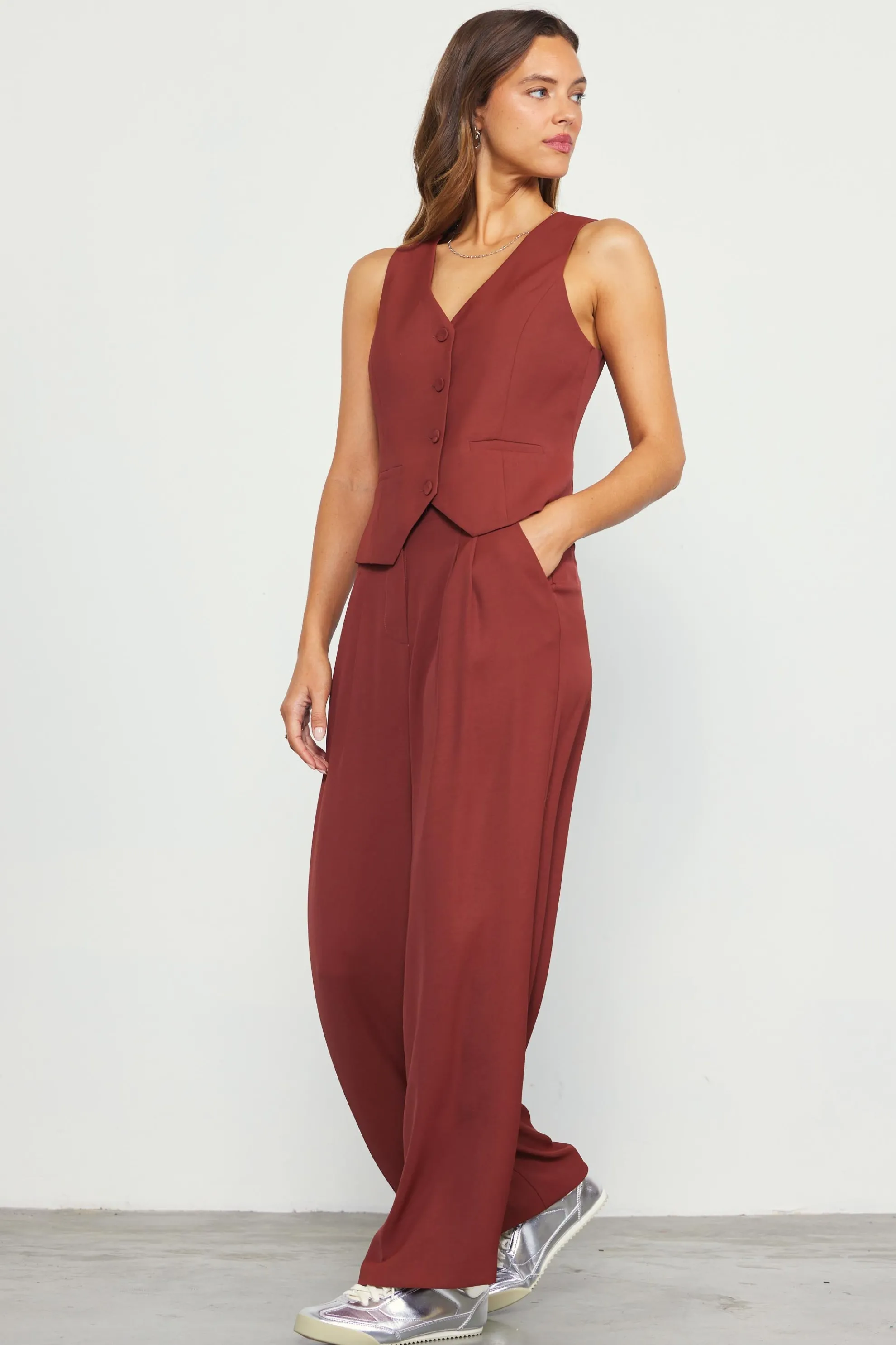 Recycled Button Down Vest