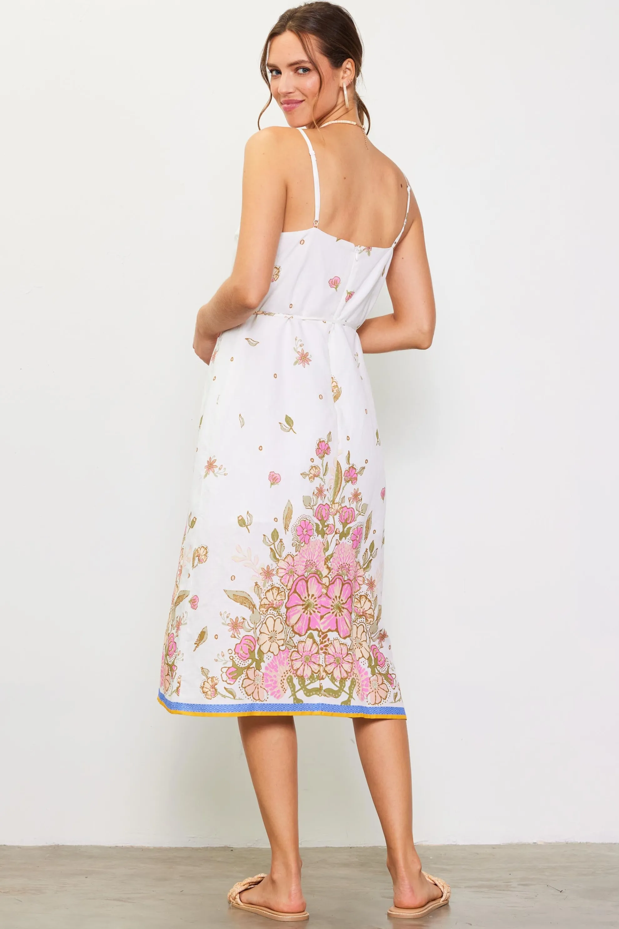 Lanya Floral Print Midi Dress