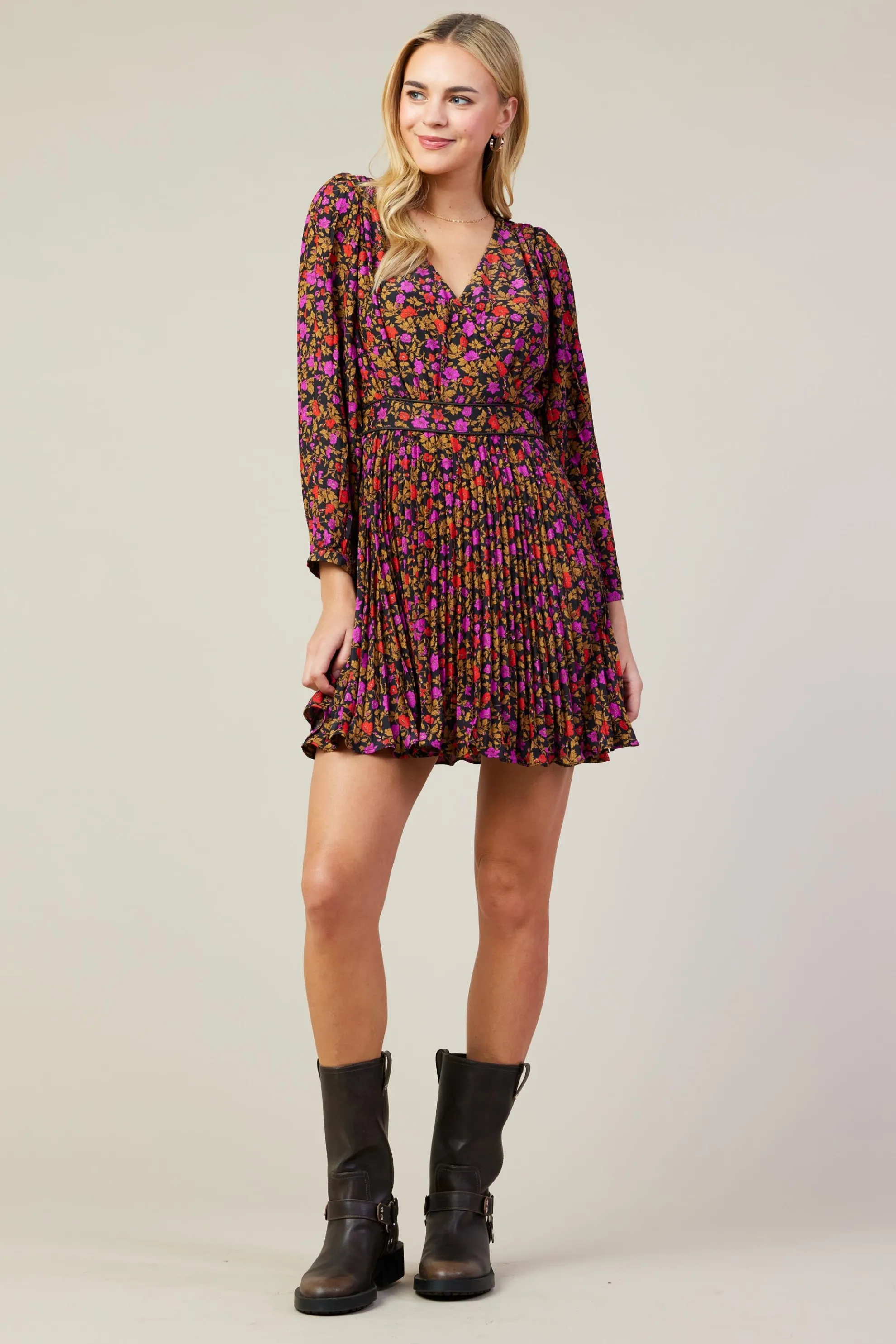 Daray Floral Print Mini Dress