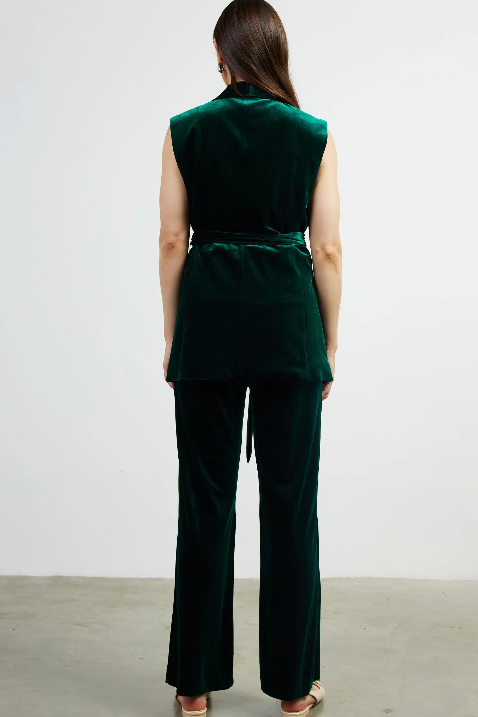 Velvet Vest with Self Tie