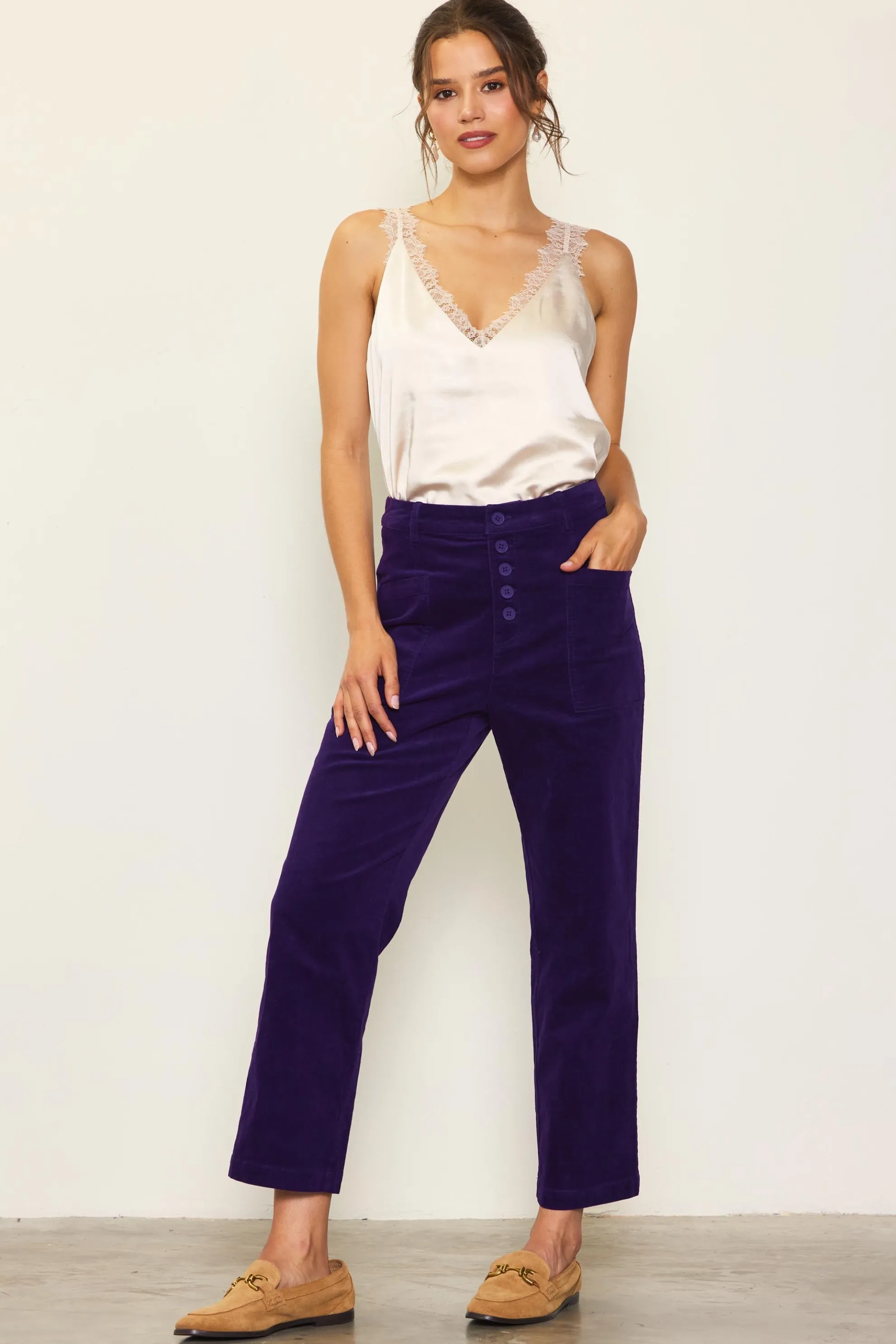 High Waisted Corduroy Pants