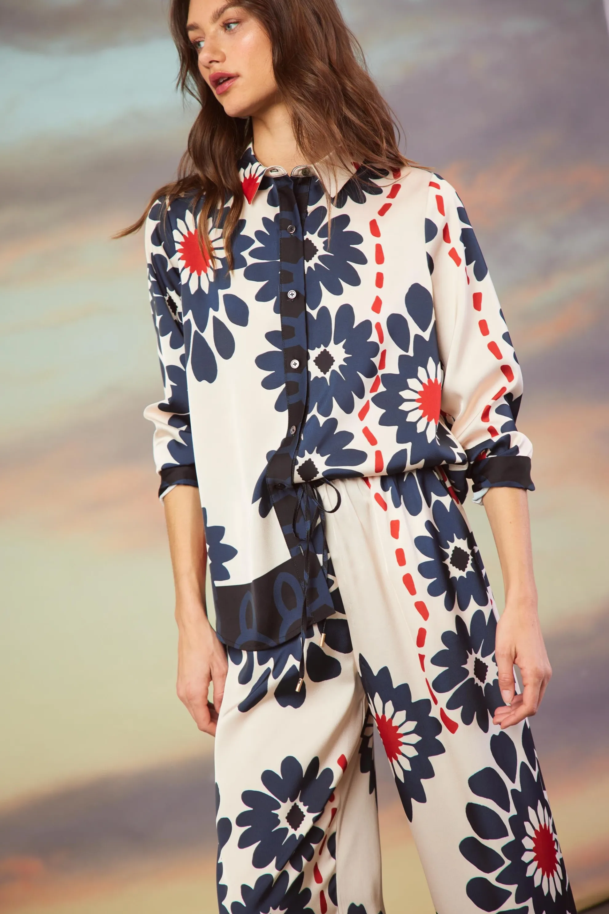 Floral Print Longsleeve Blouse