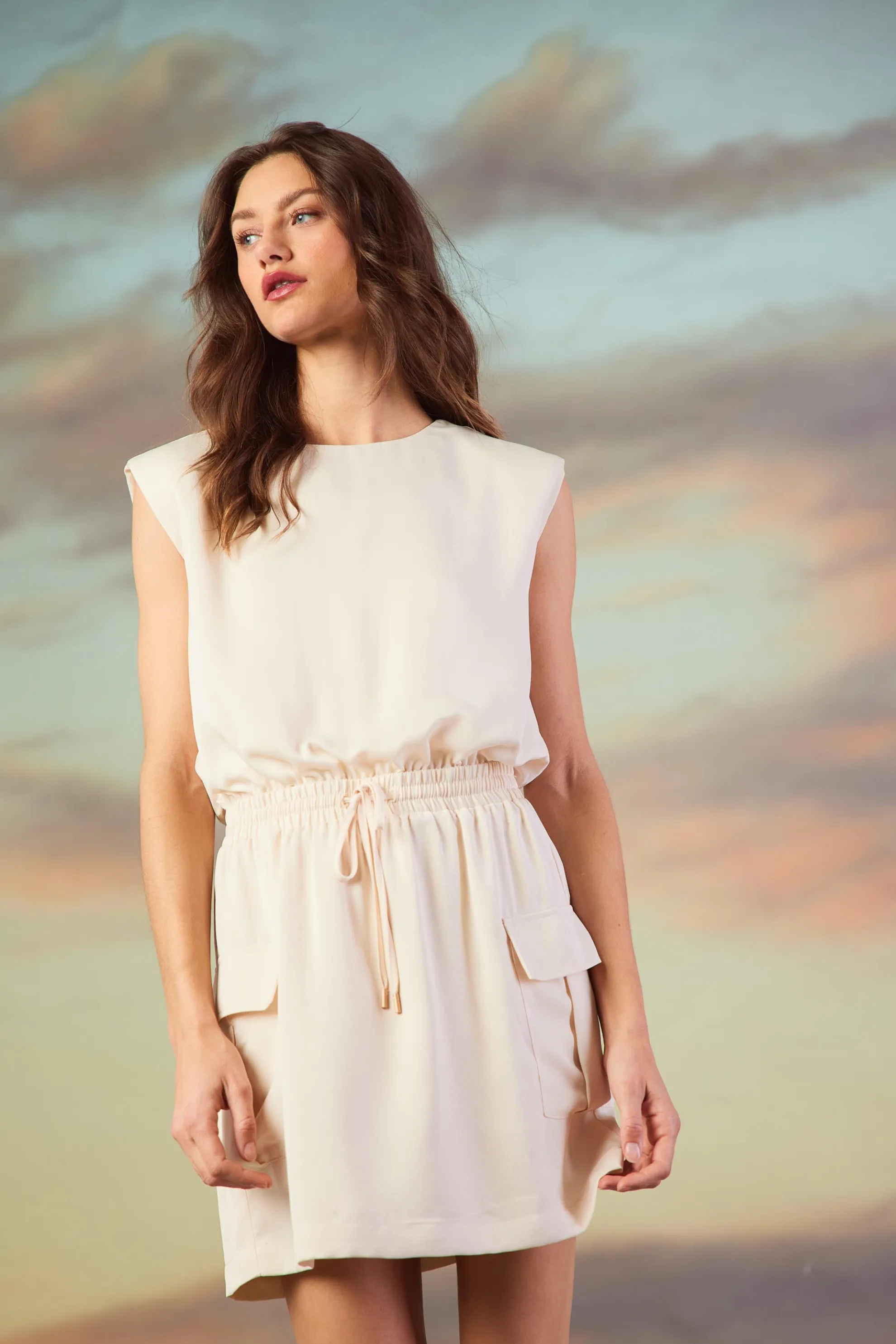 Utility Sleeveless Mini Dress