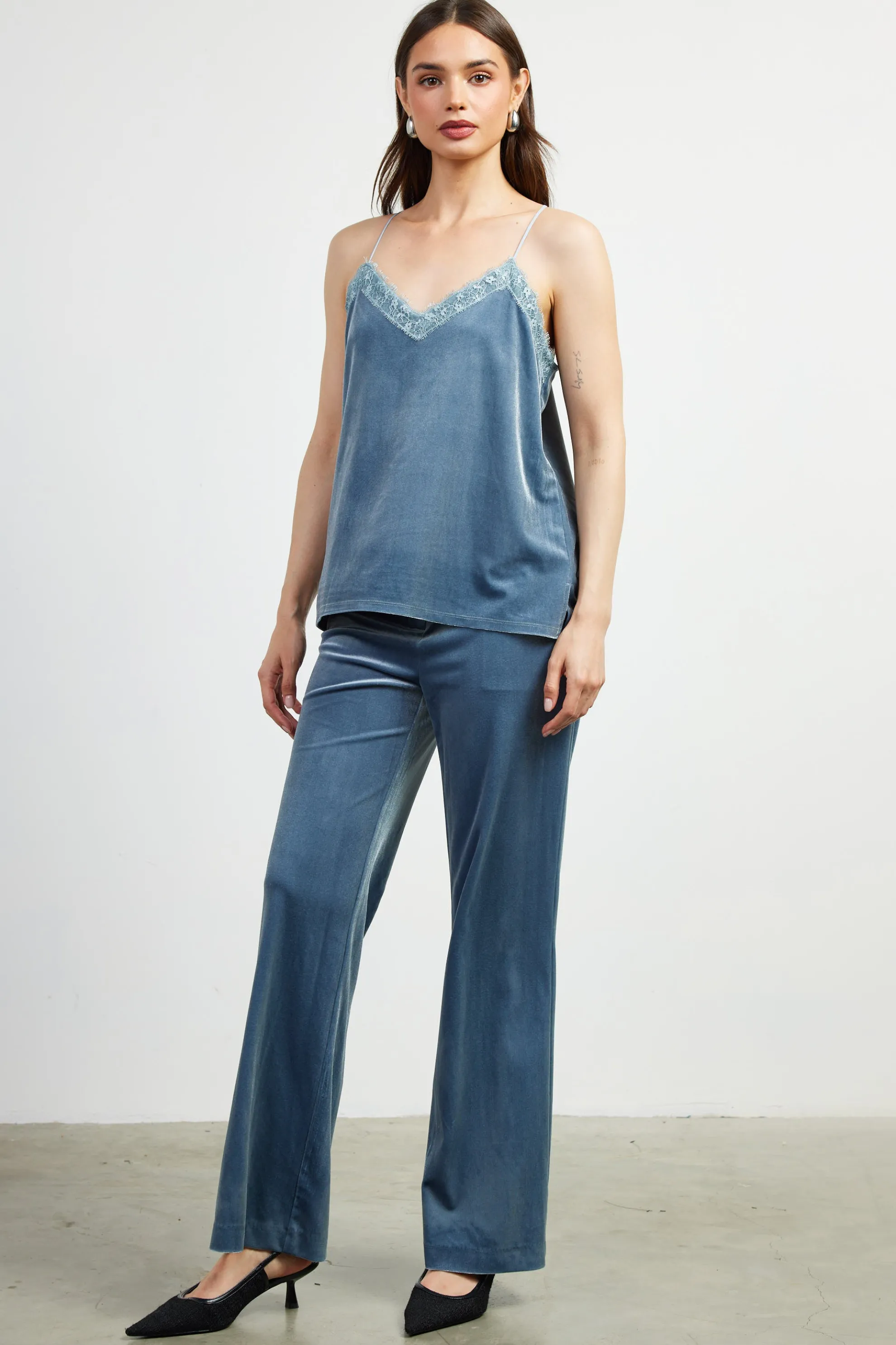 Velvet Lace Detail Cami