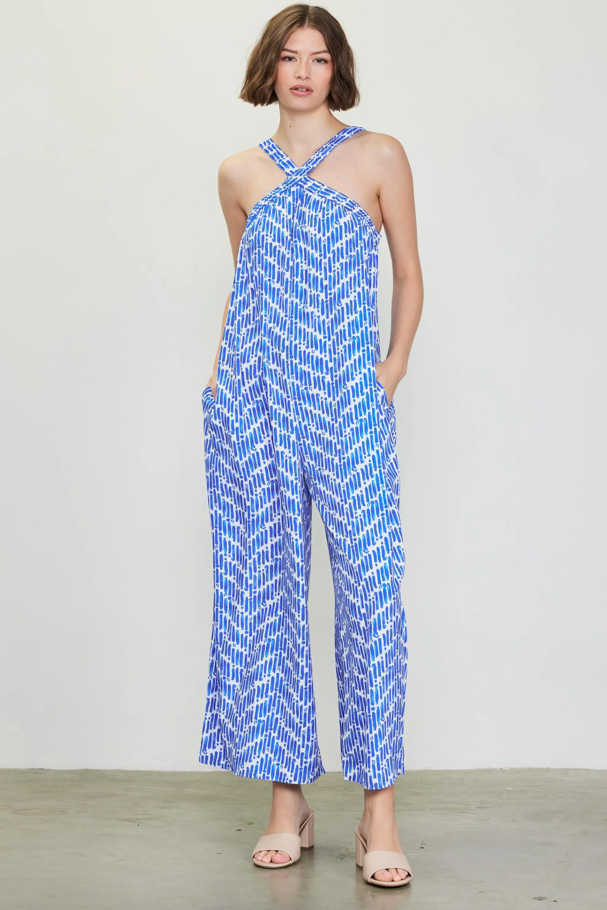 Printed Halter Jumpsuit