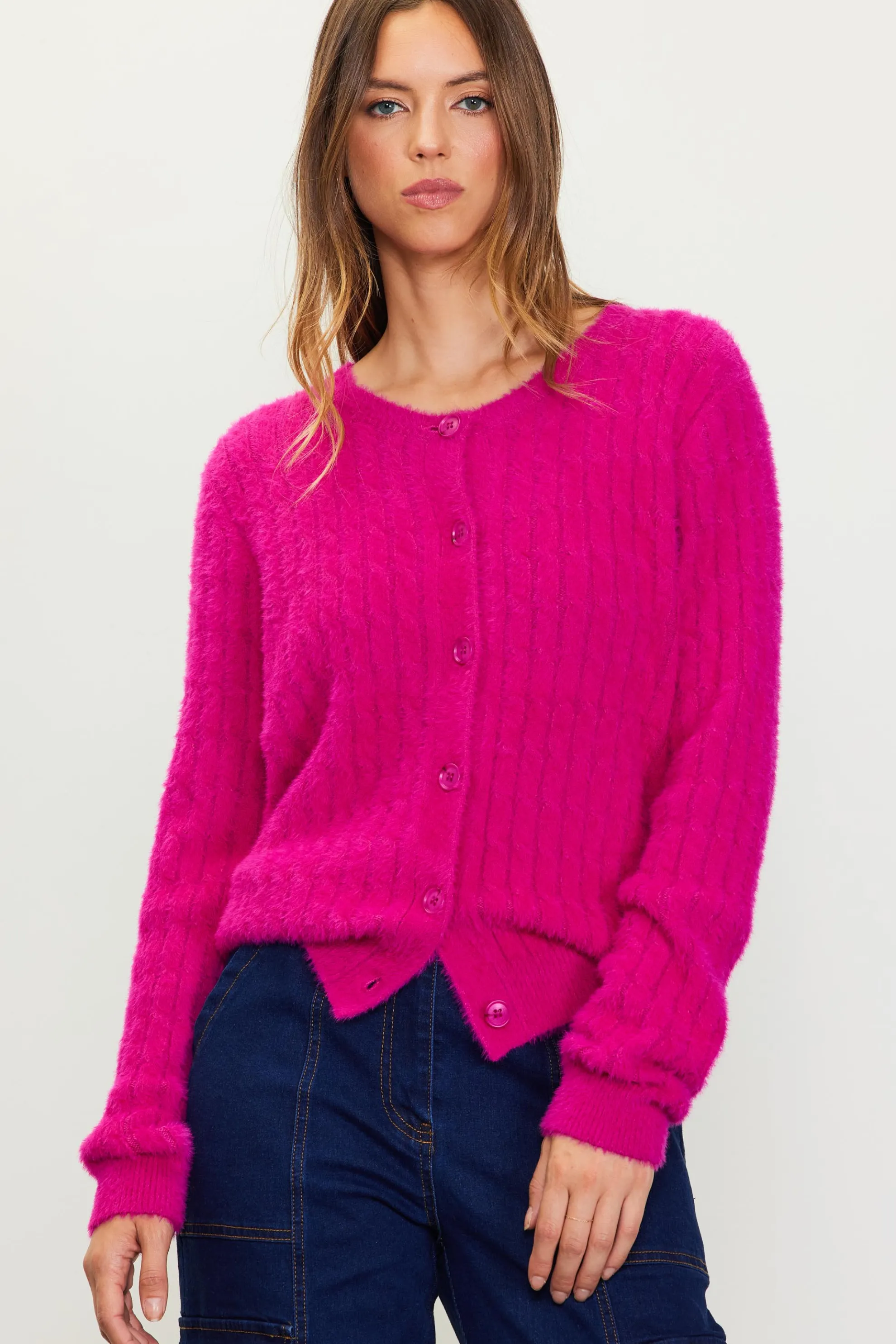 Cable-Knit Cardigan