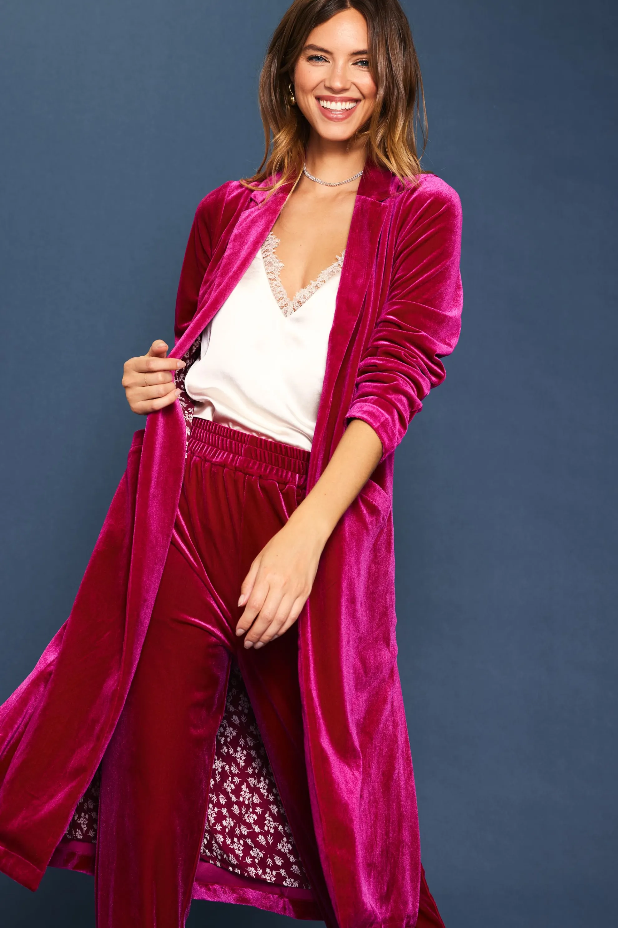 Velvet Duster Coat