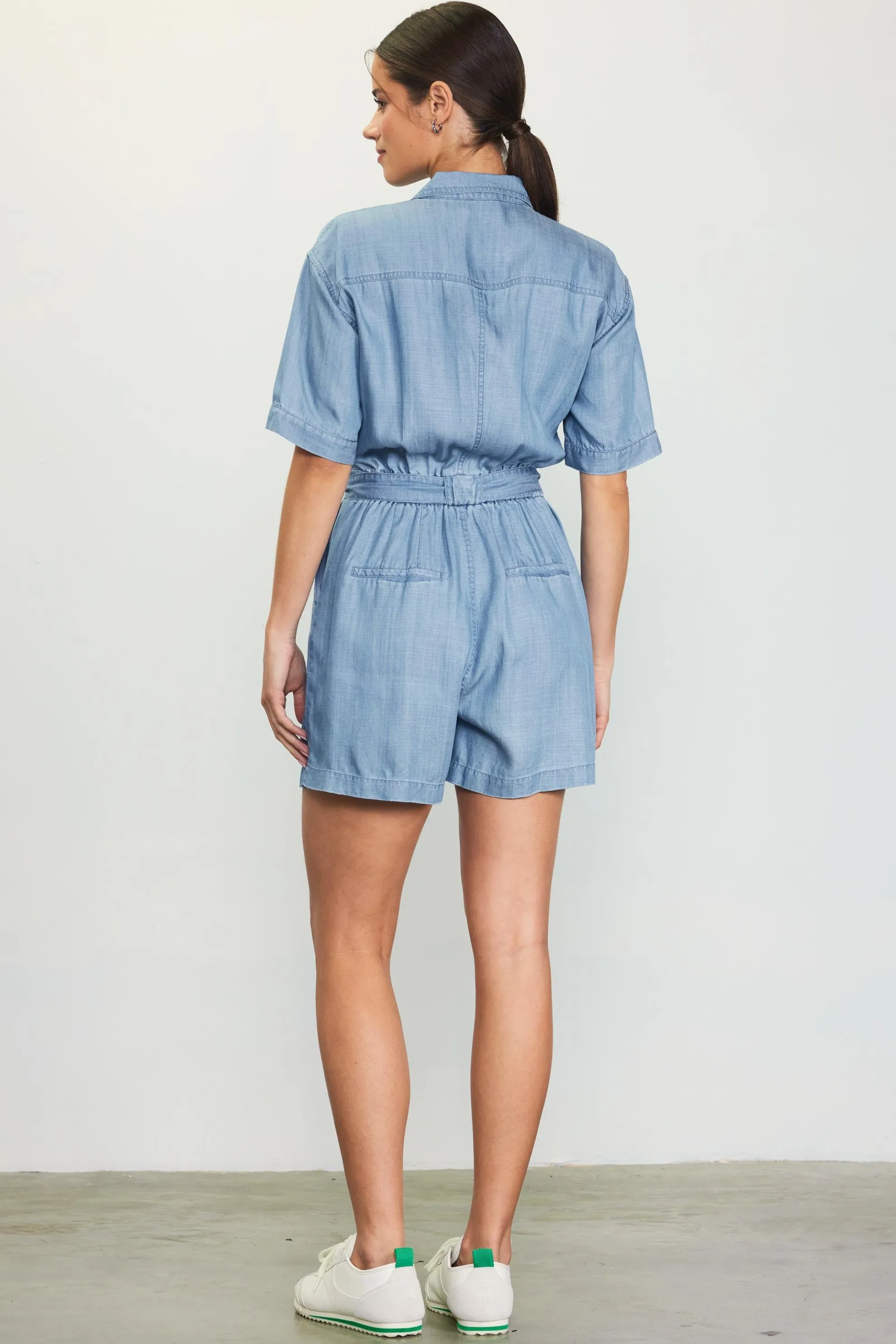 Washed Tencel Shortsleeve Romper