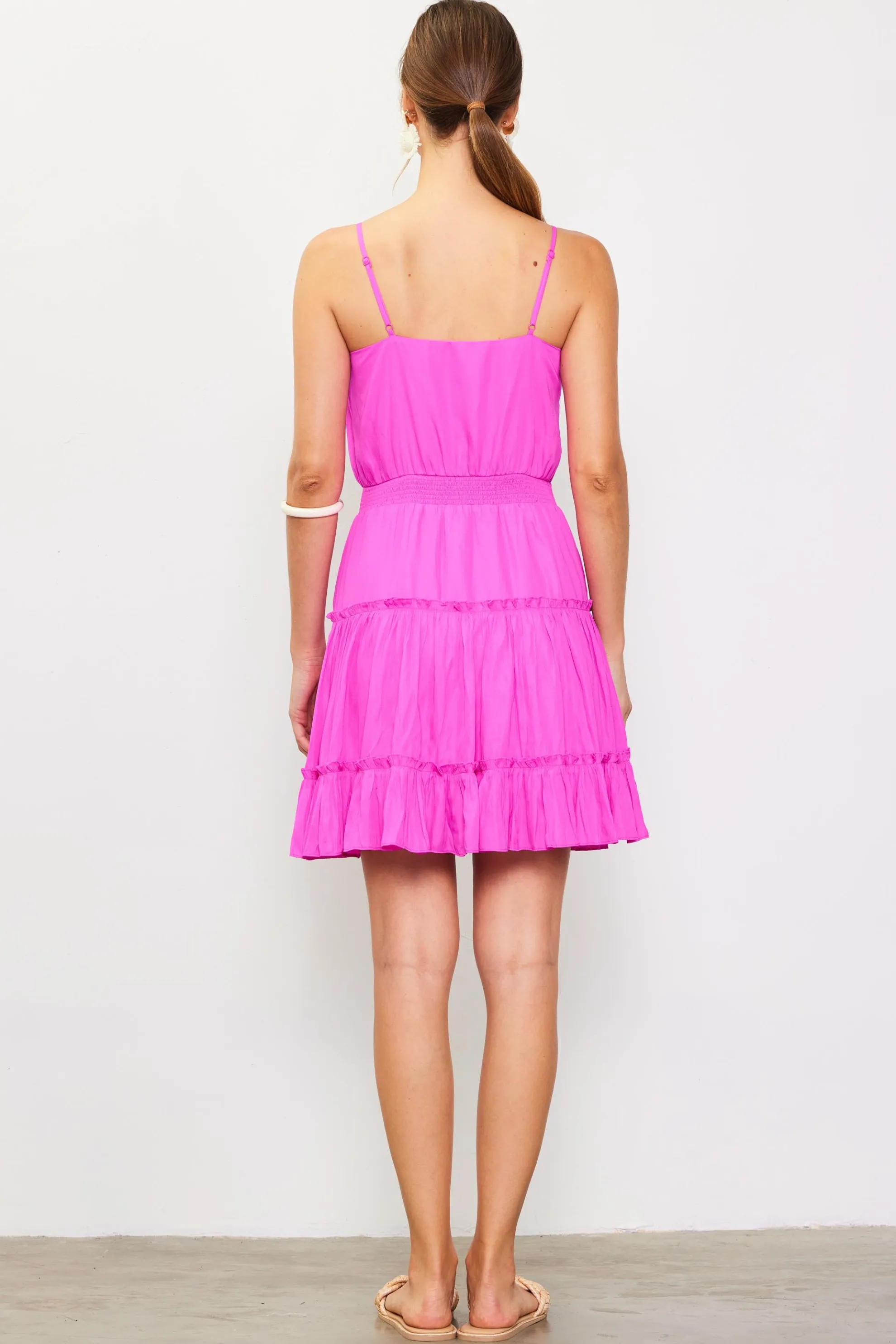 Smocked Waist Mini Dress